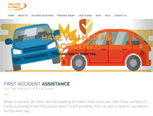 Tablet Screenshot of firstaccidentassistance.co.uk